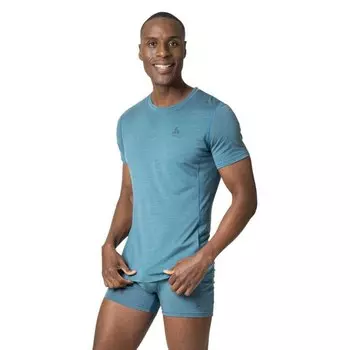 Базовый слой с коротким рукавом Odlo Crew Natural Performance, синий