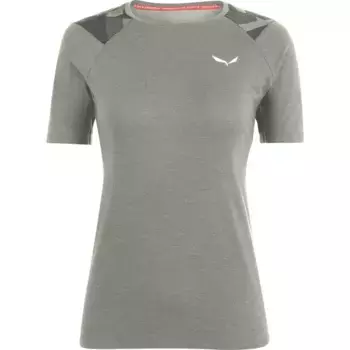 Базовый слой Salewa Cristallo Warm Alpine Merino Responsive short sleeve, серый