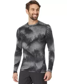 Базовый слой Smartwool Classic Thermal Merino Base Layer Crew, цвет Charcoal Foggy Pines