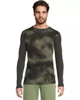 Базовый слой Smartwool Classic Thermal Merino Base Layer Crew, цвет North Woods Foggy Pines