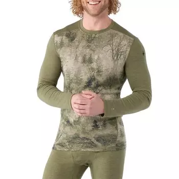 Базовый слой Smartwool Classic Thermal Merino Crew Top, цвет Winter Moss Forest