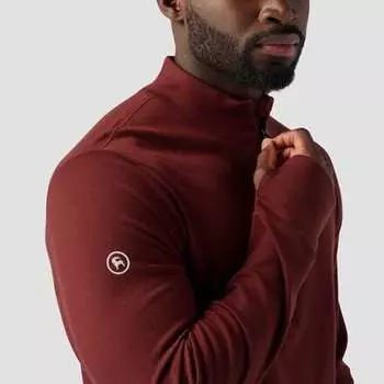 Базовый слой средней плотности из мериносовой ткани Spruces с молнией 1/4 – мужской Backcountry, цвет Fired Brick