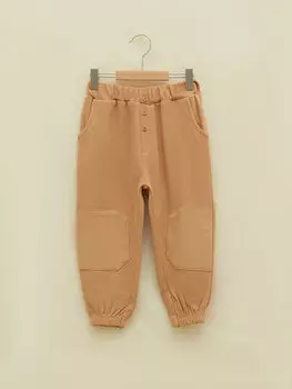 Базовый спортивный костюм для маленьких мальчиков из органического хлопка с эластичной резинкой на талии LCW baby, темно-бежевый