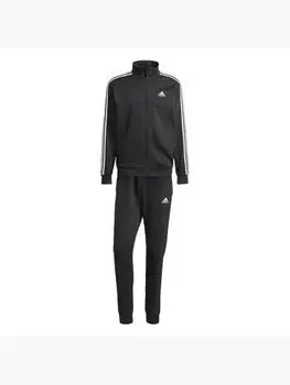 Базовый спортивный костюм с тремя полосками Adidas, черный