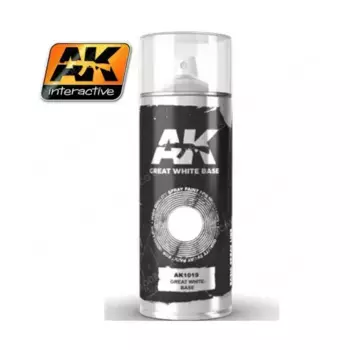 Базовый спрей Great White (150 мл), Paint - Sprays and Basecoats (AK-Interactive)