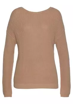 Базовый свитер LASCANA Sweater, кэмел
