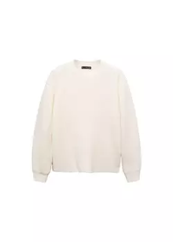Базовый свитер MANGO Sweater Grogui, кремовый