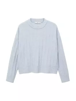Базовый свитер MANGO Sweater TALDON, светло-синий