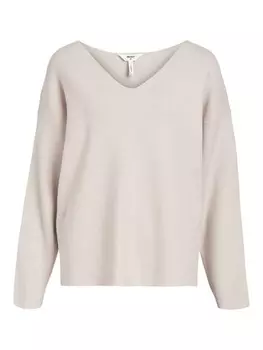 Базовый свитер OBJECT Sweater OBJREYNARD, светло-бежевый