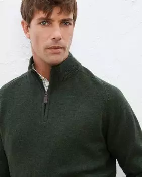 Базовый свитер с полумолнией из овечьей шерсти Lloyd's