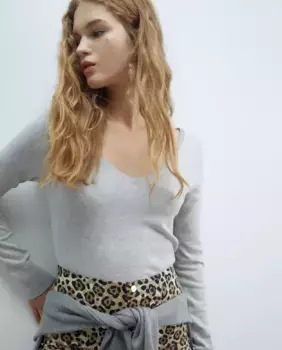 Базовый свитер с воротником Sfera, серый