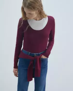 Базовый свитер с высоким воротником Sfera, цвет Granate