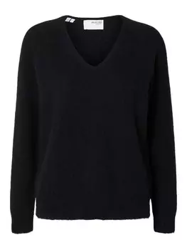 Базовый свитер SELECTED FEMME Sweater SLFLulu, черный