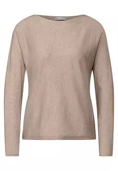 Базовый свитер STREET ONE Sweater Dolman, темно-бежевый