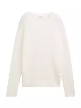 Базовый свитер TOM TAILOR Sweater, белый