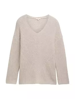 Базовый свитер Tom Tailor Women + Sweater, светло-бежевый