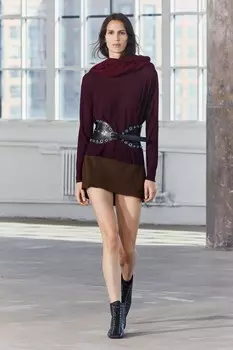Базовый свитер тонкой вязки ZARA, бордовый