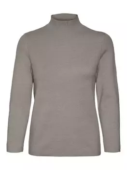 Базовый свитер VERO MODA Sweater VMGold, серо-коричневый