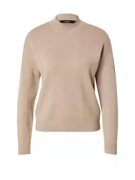 Базовый свитер VERO MODA Sweater VMGOLD, темно-бежевый