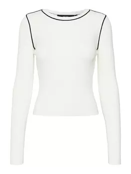 Базовый свитер VERO MODA Sweater VMKARA, кремовый