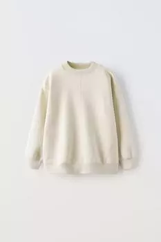 Базовый свитшот из плюша ZARA, лед