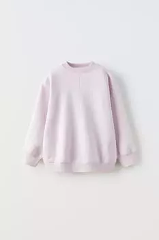 Базовый свитшот из плюша ZARA, розовый