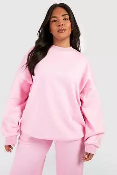 Базовый свитшот плюс оверсайз Boohoo, розовый