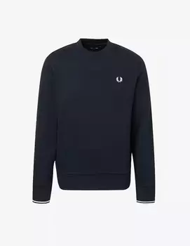 Базовый свитшот с круглым вырезом - синий Fred Perry, темно-синий