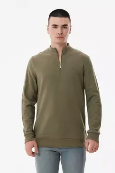 Базовый свитшот с воротником-стойкой Fullamoda, хаки