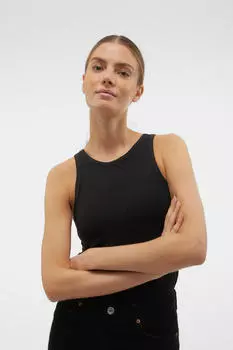 Базовый топ без рукавов Vero Moda, черный