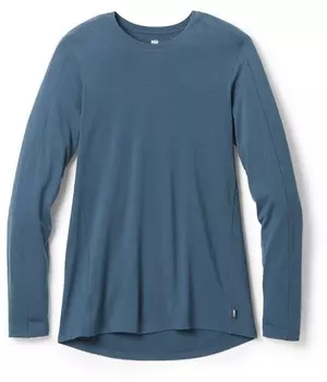 Базовый топ Merino 185 с длинными рукавами — женский REI Co-op, синий