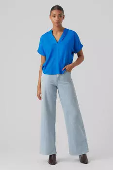 Базовый топ с короткими рукавами Vero Moda, синий