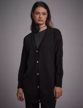 Базовый трикотаж Кардиган Черный Kayra