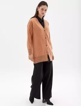 Базовый трикотаж Кардиган Лосось Kayra