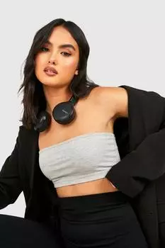 Базовый трикотажный топ Boohoo, серый