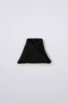 Базовый вязаный шарф ZARA, черный