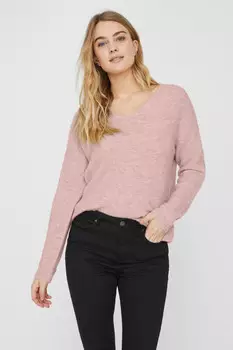 Базовый вязаный свитер Vero Moda, розовый
