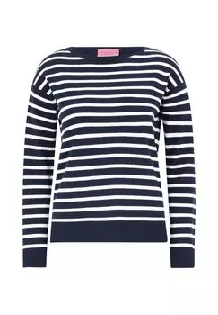 Базовый вязаный свитер в полоску BETTY BARCLAY, цвет Patch Dark Blue Cream