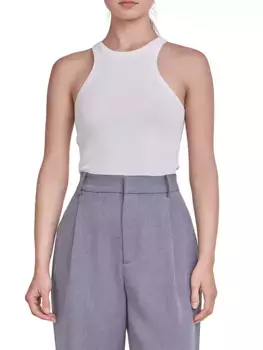 Базовый вязаный топ без рукавов Endless Rose, белый