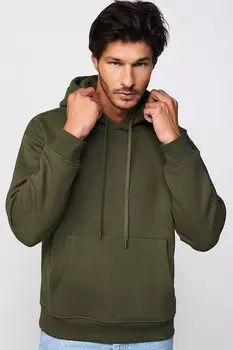 Базовый зеленый свитшот унисекс из хлопка с капюшоном оверсайз TUDORS, зеленый