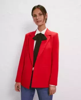 Базовый женский пиджак без застежки Easy Wear, цвет 600 Rojo