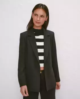 Базовый женский пиджак без застежки Easy Wear, черный