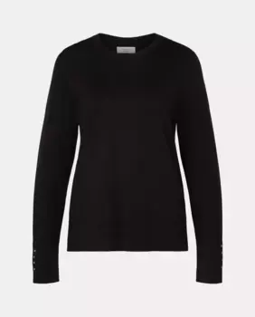 Базовый женский свитер из вискозы без узоров Woman El Corte Ingls, черный