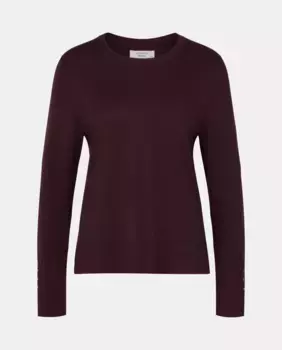 Базовый женский свитер из вискозы без узоров Woman El Corte Ingls, темно-фиолетовый