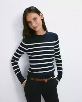 Базовый женский свитер с круглым вырезом Easy Wear, синий