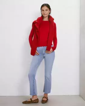 Базовый женский свитер с круглым вырезом Easy Wear, красный