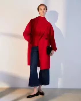 Базовый женский свитер с круглым вырезом Woman El Corte Ingls, цвет 600 Rojo