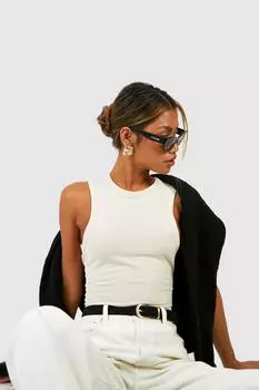 Базовый жилет из хлопка Boohoo, серый