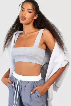 Базовый жилет с квадратным вырезом в ребку Boohoo, серый