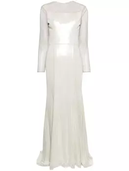 Bazza Alzouman платье со стразами, серебристый